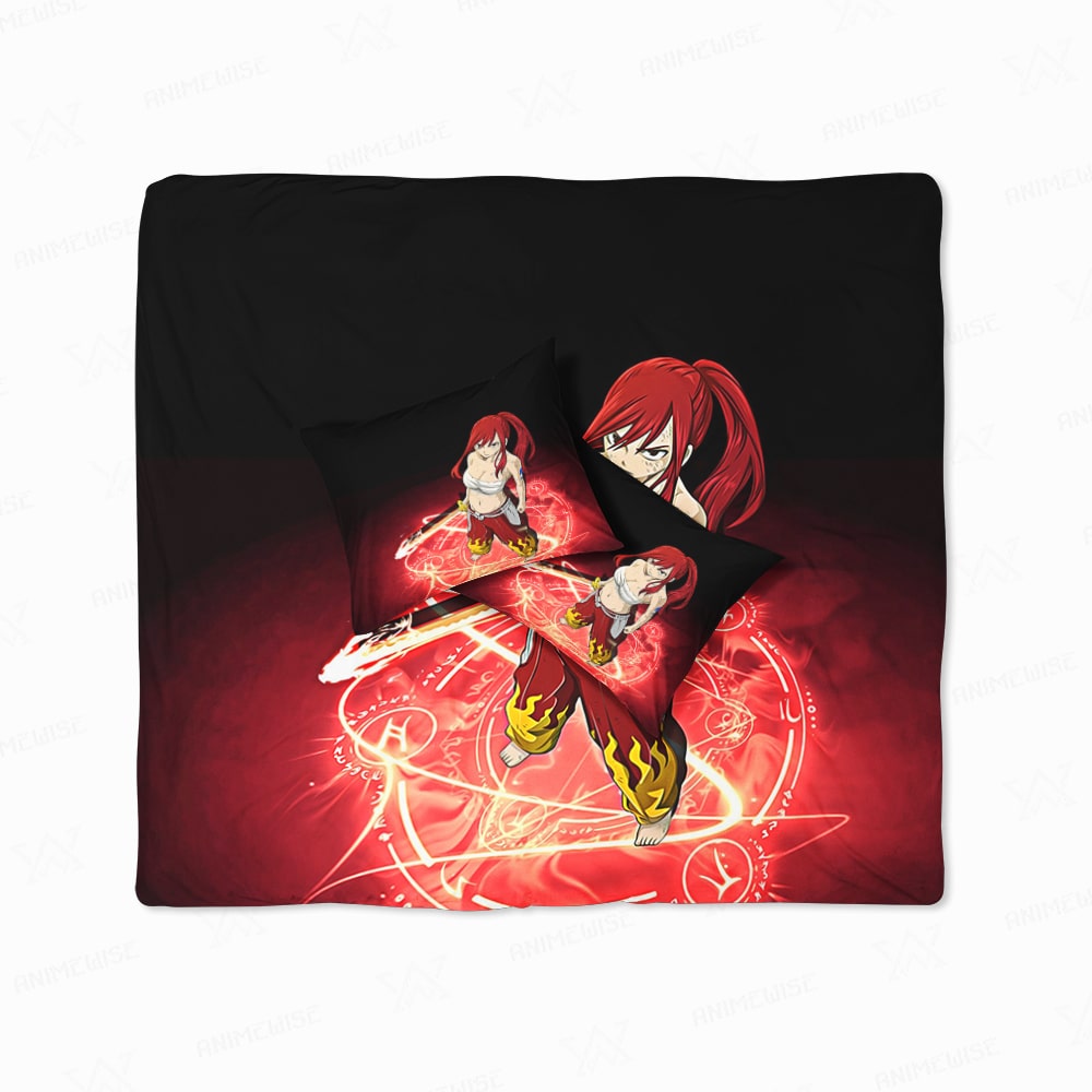 Erza scarlet Clear Heart Fairy Tail Duvet Cover Bedding