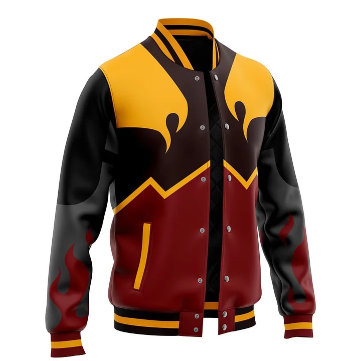 Fire Clan Avatar Varsity Baseball Jacket