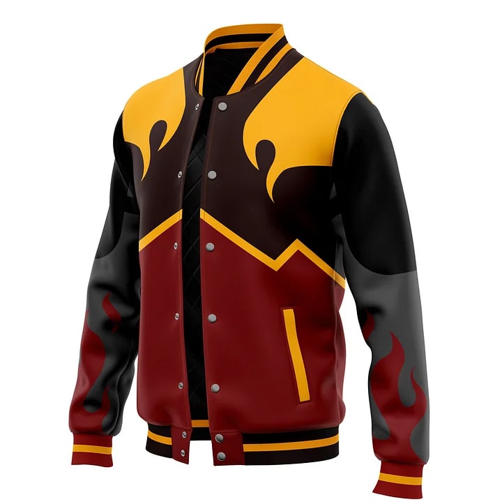 Fire Clan Avatar Varsity Baseball Jacket