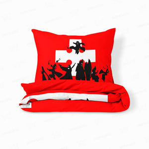 Fire Force Cross Style Cool Fire Force Comforter Set