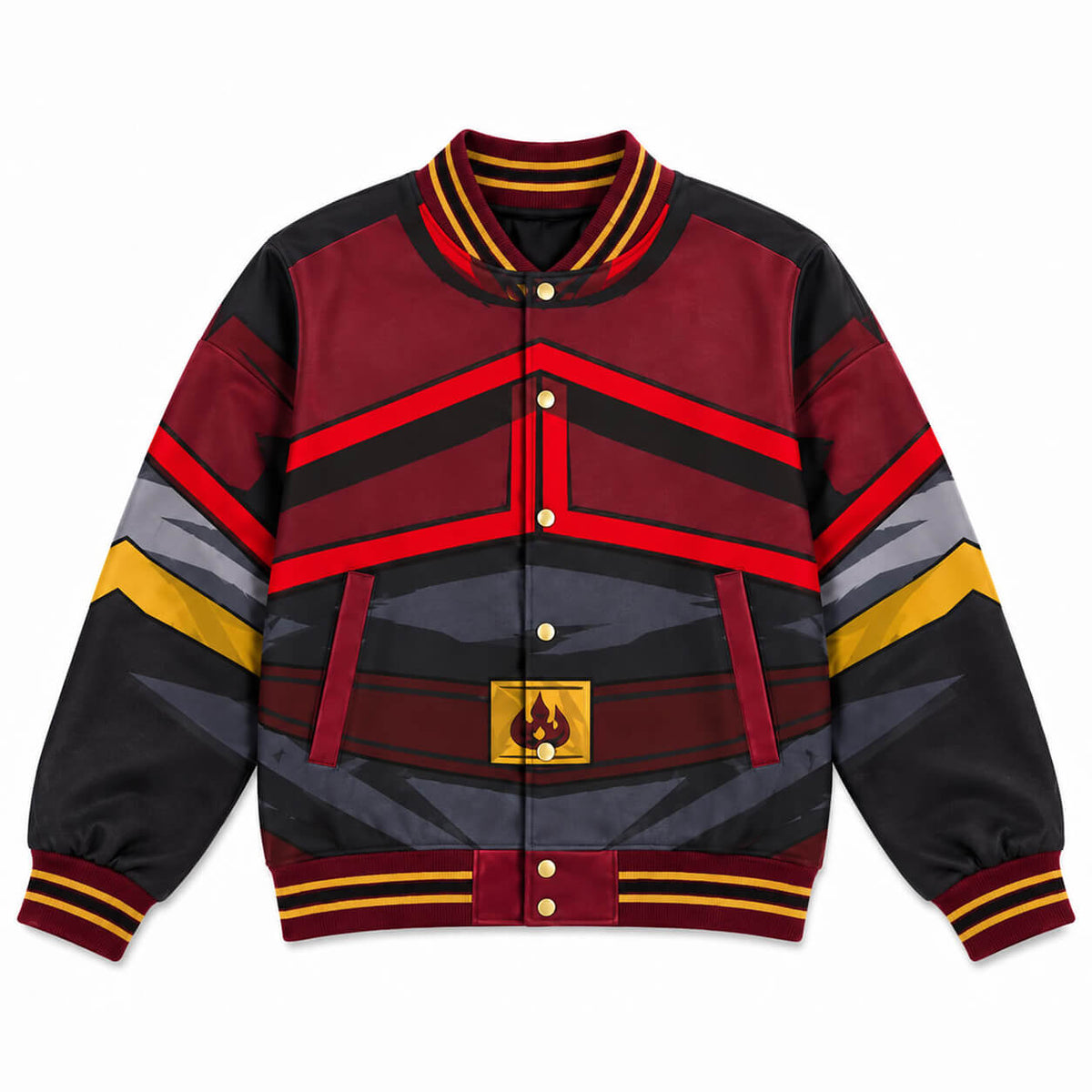 Fire Nation Uniform Avatar Varsity Jacket