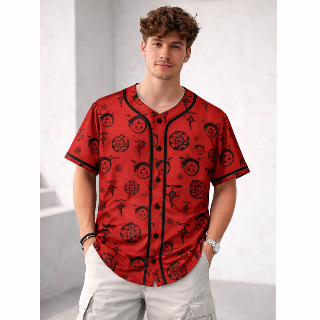 Fullmetal Alchemist Transmutationskreis Baseballtrikot