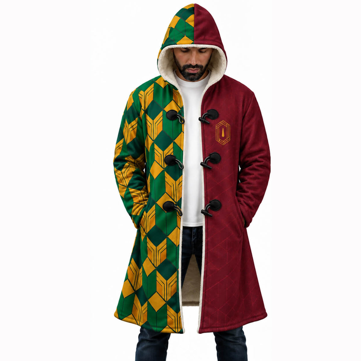 Giyu Split Haori Demon Slayer Hooded Cloak Coat