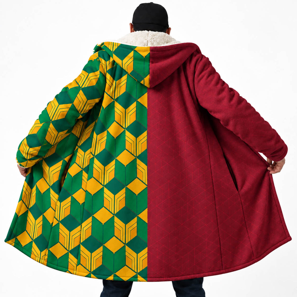 Giyu Split Haori Demon Slayer Hooded Cloak Coat