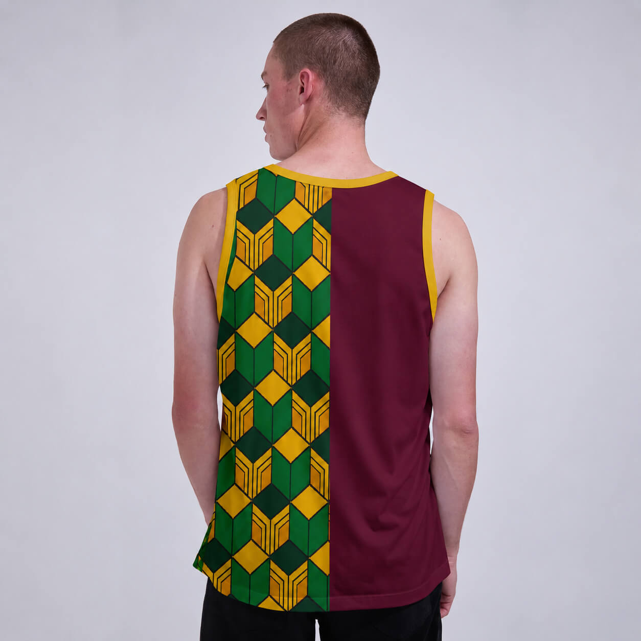 Blutdämonenkunst Muster Gebogener Saum Tanktop
