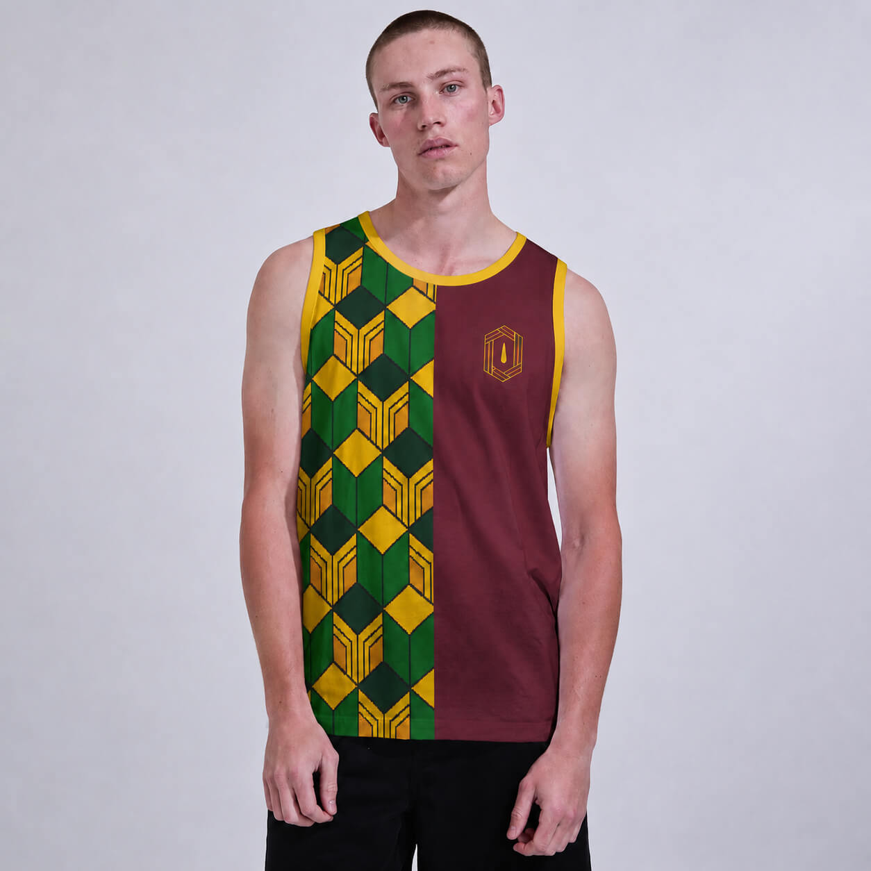 Blutdämonenkunst Muster Gebogener Saum Tanktop