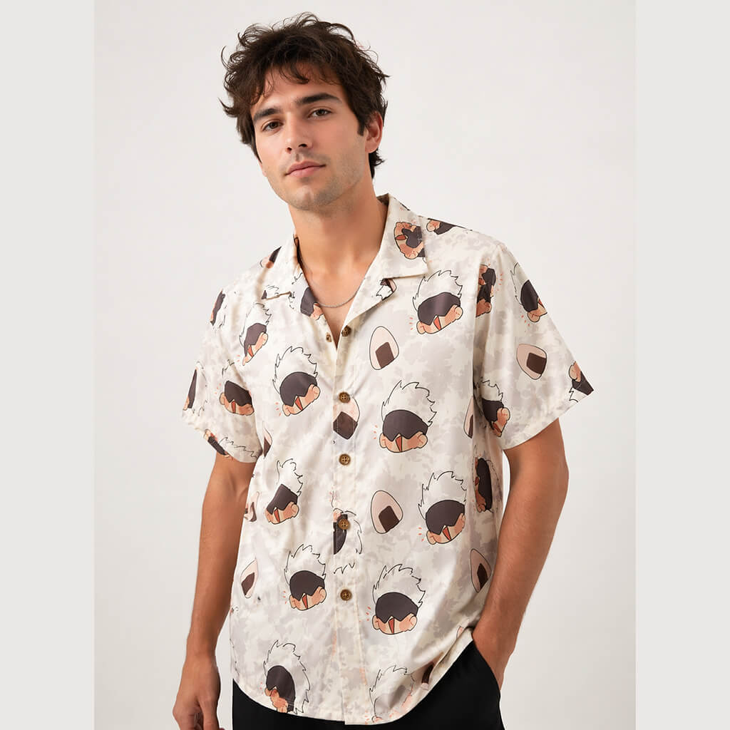 Gojo Jujutsu Kaisen Button Up Hawaiian shirt