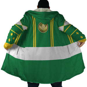 Ninjetti Mighty Morphin Green Power Ranger Dream Hooded Cloak Coat