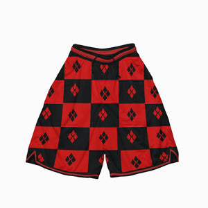 Harley Quinn Poker Pattern Basketball Shorts