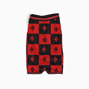 Harley Quinn Poker Pattern Basketball Shorts