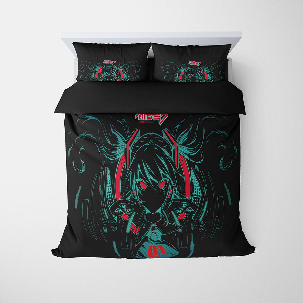 Hatsune Miku Electro Music DJ Vocaloid Comforter Set