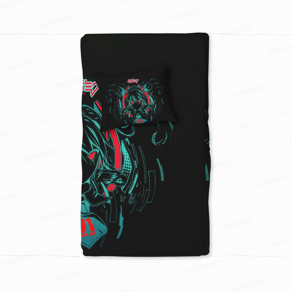 Hatsune Miku Electro Music DJ Vocaloid Duvet Cover Bedding