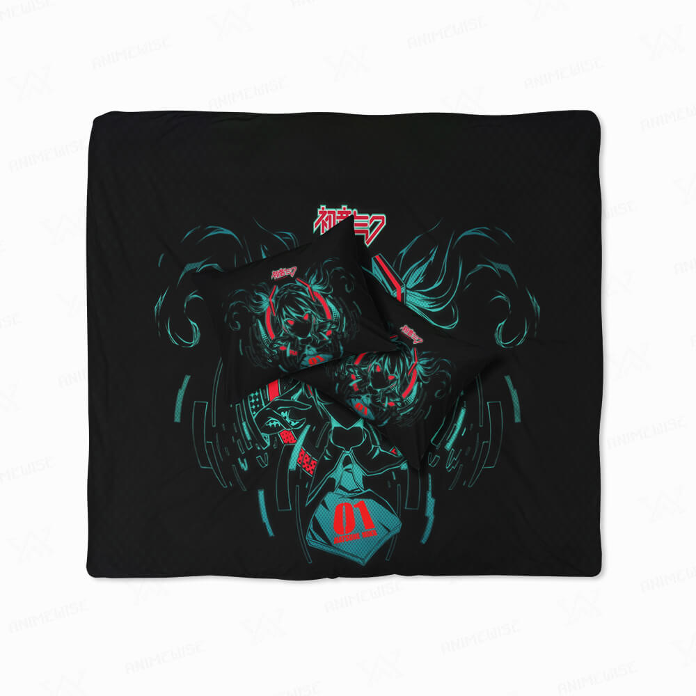 Hatsune Miku Electro Music DJ Vocaloid Duvet Cover Bedding