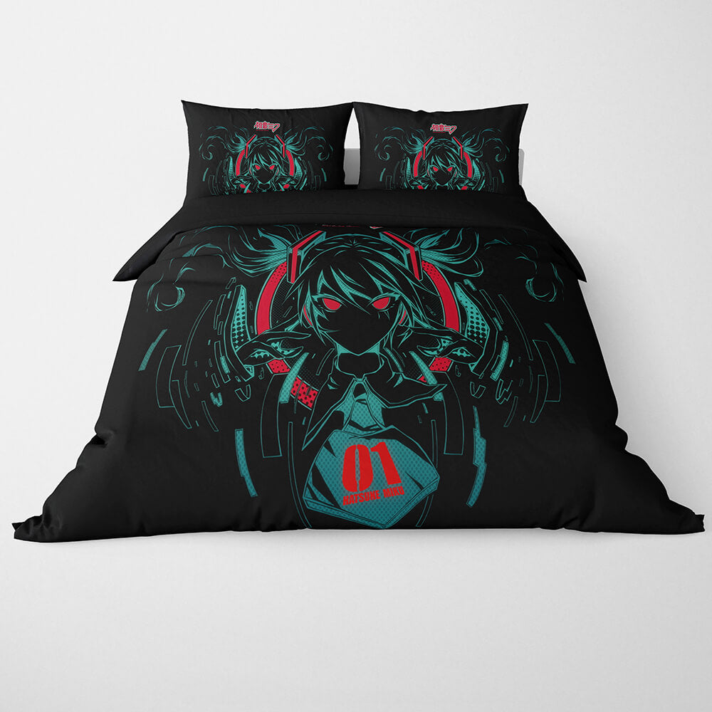 Hatsune Miku Electro Music DJ Vocaloid Duvet Cover Bedding