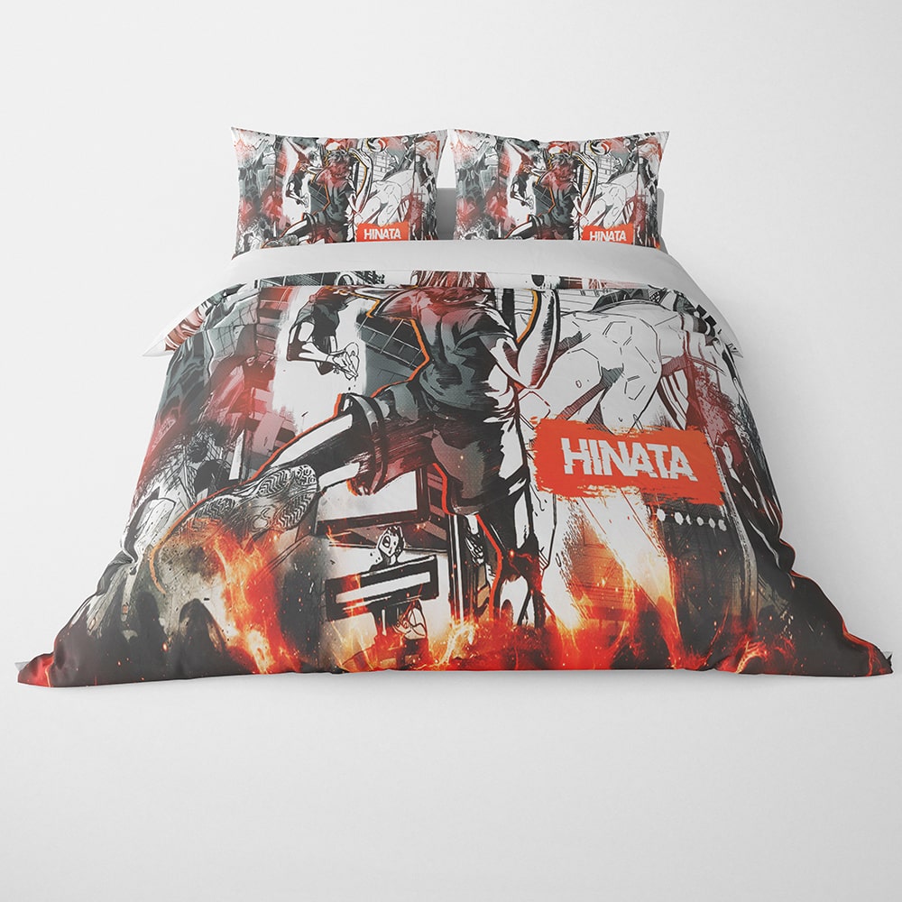 Hinata Manga Look Brushed Haikyu Duvet Cover Bedding