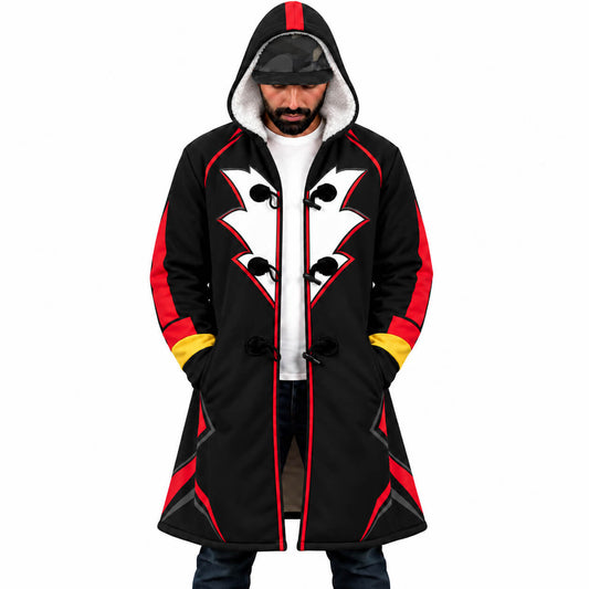 Infinite Phantom Ruby Sonic hooded cloak coat front view