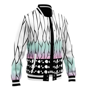 Insect Pillar- Butterfly Pattern Baseball Jacket