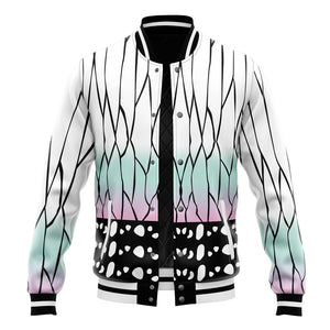 Insect Pillar- Butterfly Pattern Baseball Jacket