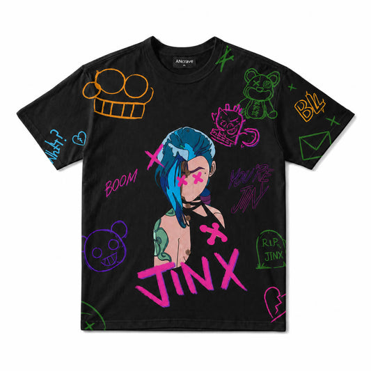 Jinx Graffiti Arcane League of Legends T-Shirt