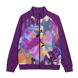 Jinx LOL Abstract Brushed Arcane Gaming Sweatshirt Jacket