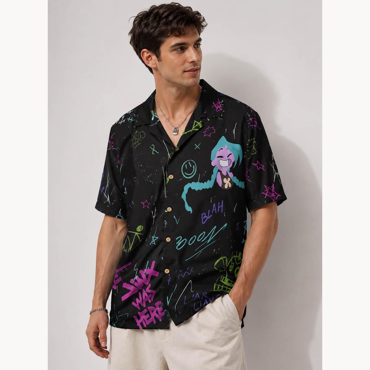 Jinx Graffiti Arcane Hawaiian Shirt