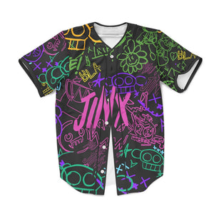 Jinx Neon Graffiti Arcane Baseball Jersey