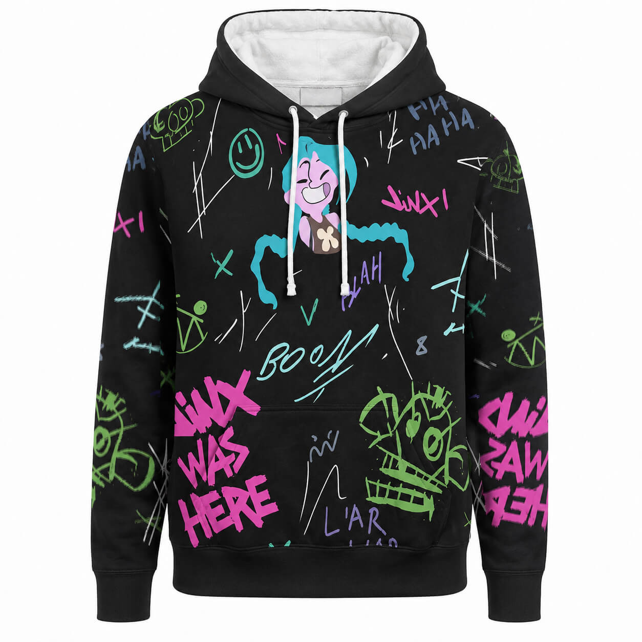 Jinx Graffiti Arcane Pullover Hoodie