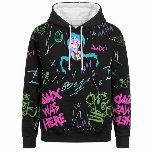 Jinx Graffiti Arcane Pullover Hoodie