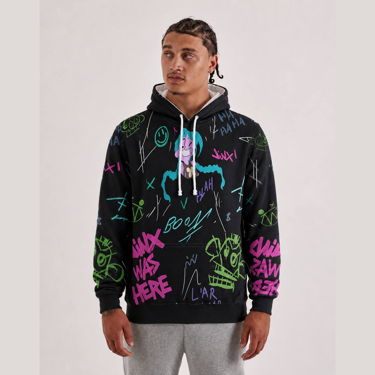 Jinx Graffiti Arcane Pullover Hoodie
