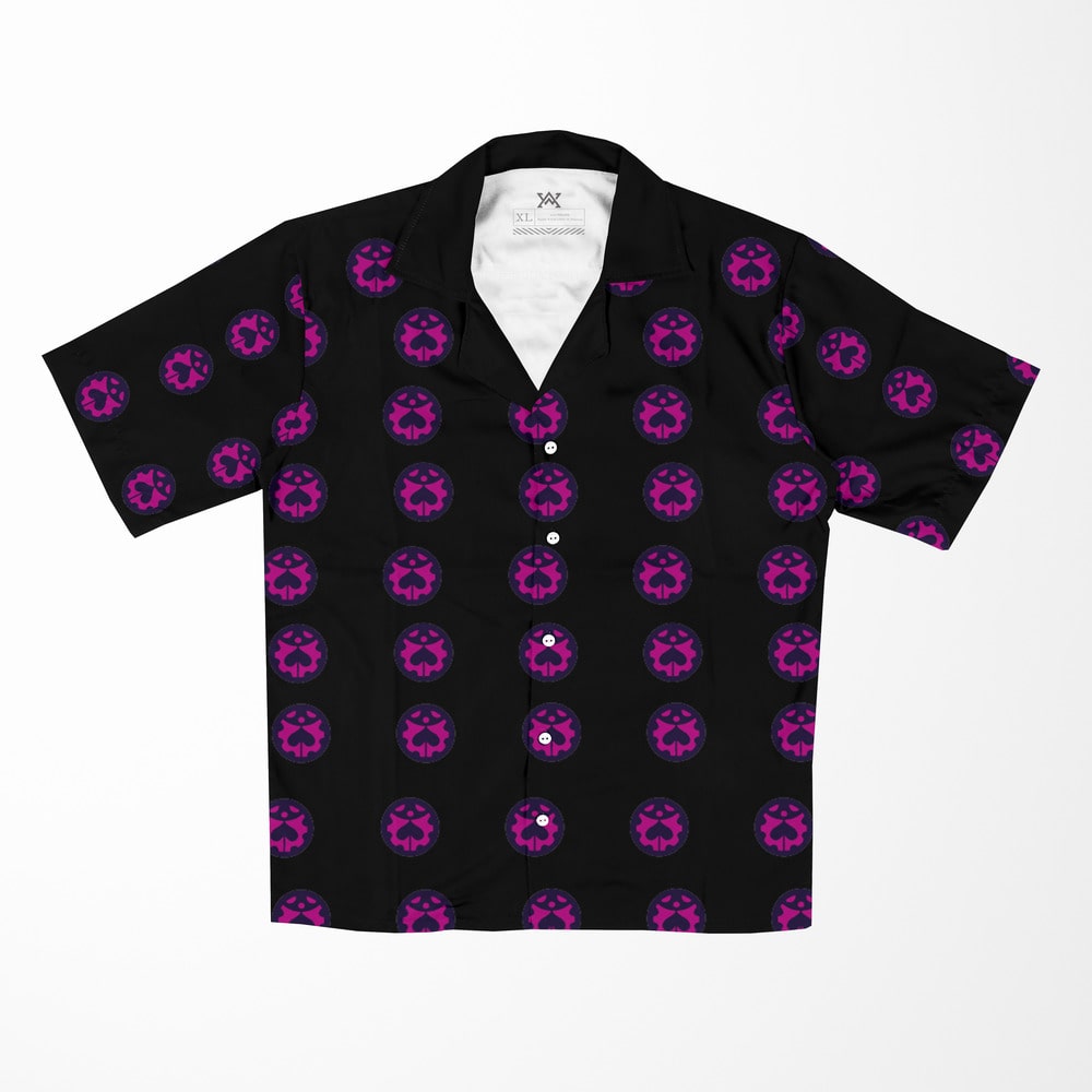 JoJo&#39;s Bizarre Adventure Giorno Giovanna Button up Hawaiian Shirt