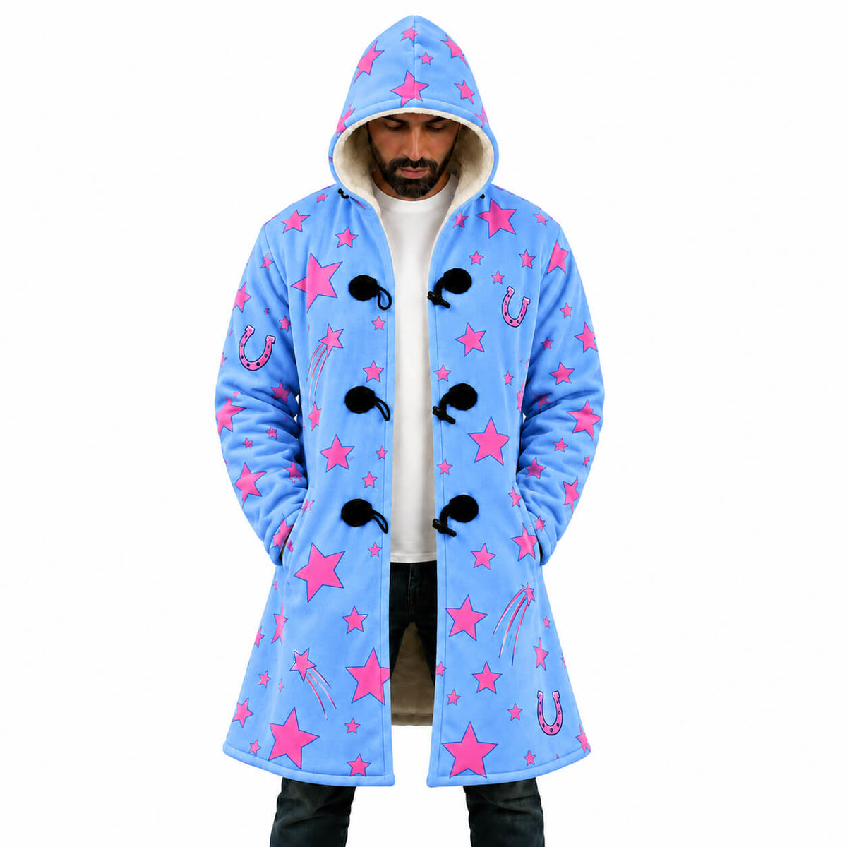 Johnny Joestar JoJo's Bizarre Adventure Hooded Cloak Coat Front View