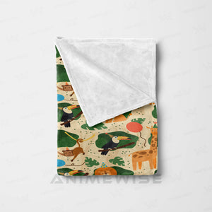 Jungle story Amazonian Kids Pattern Blanket