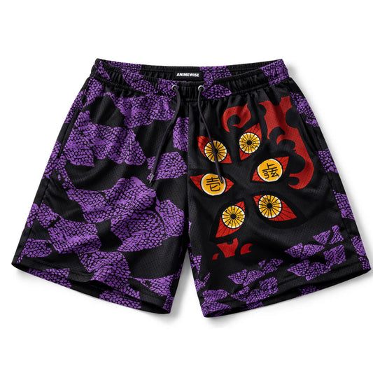 Kokoshibo Demon Slayer Mesh Shorts