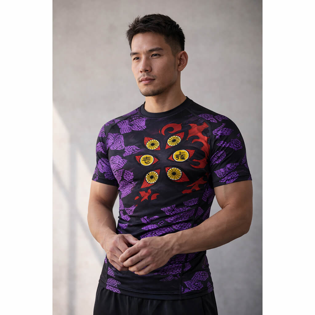Kokushibo Demon Slayer Rash Guard Shirt