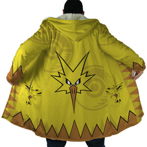 Legendary Zapdos Pokemon Hooded Cloak Coat