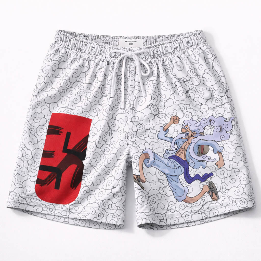 One Piece Luffy Gear 5 Mesh Shorts