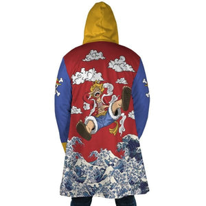 One Piece Luffy Gear 5 Waves of Kangava Hooded Cloak Coat