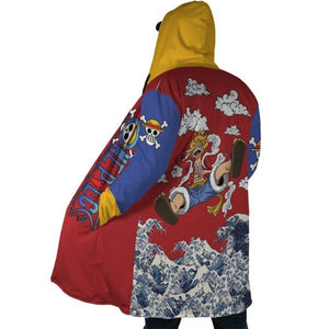 One Piece Luffy Gear 5 Waves of Kangava Hooded Cloak Coat