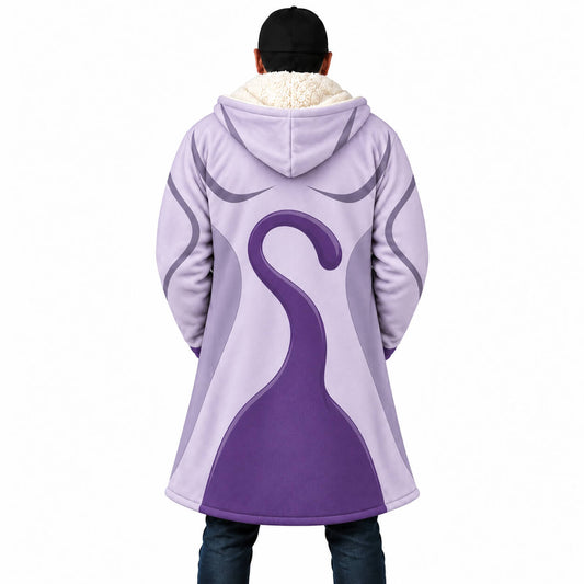 Mewtwo Pokémon lavender hooded cloak coat with purple tail design