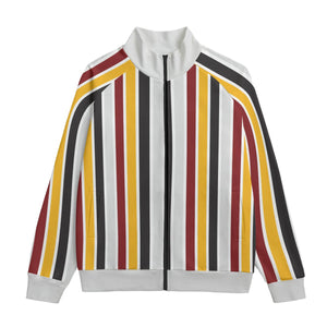 Mickey Stripe Luxury Print Collar Up Jacket