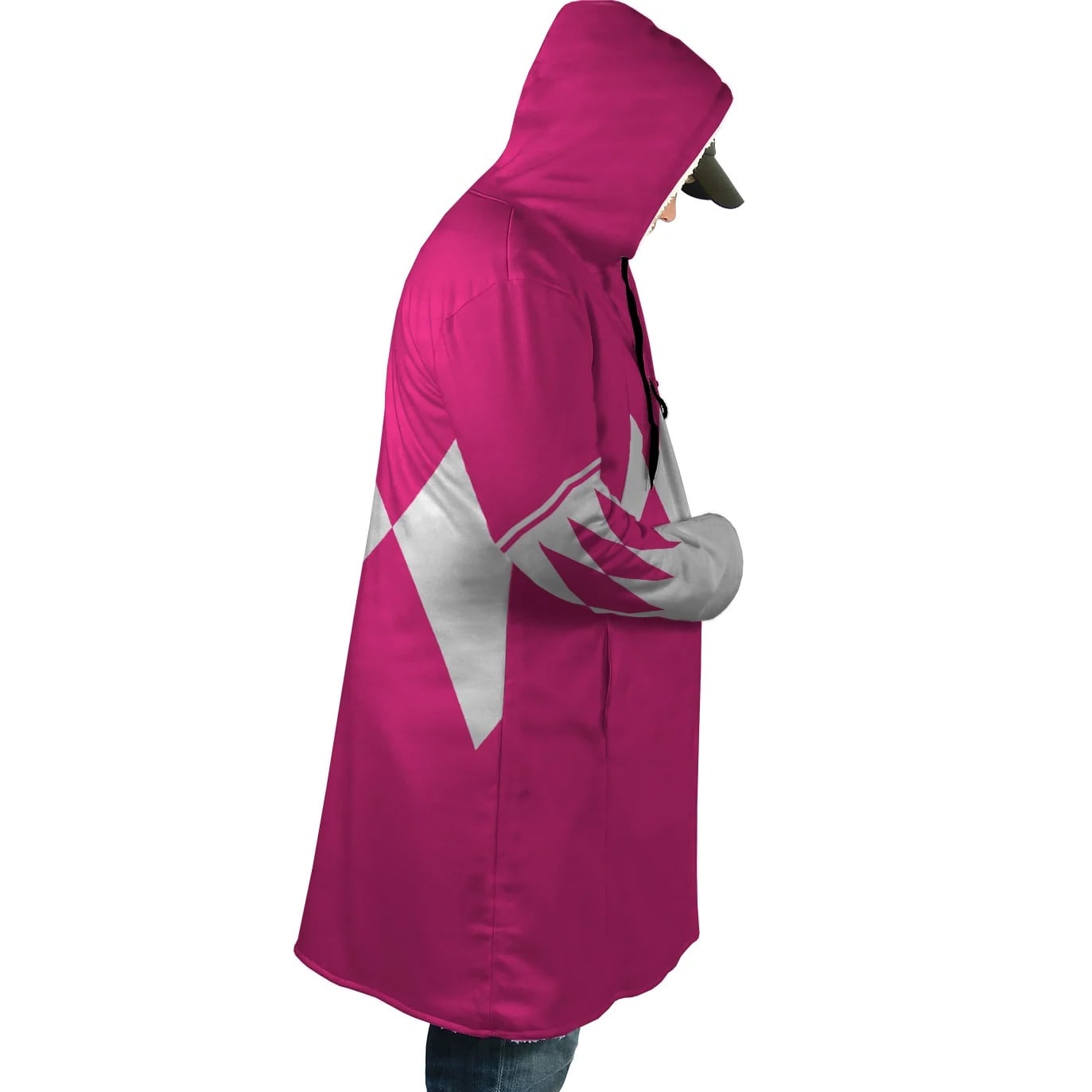Mighty Morphin Pink Power Rangers Hooded Cloak Coat