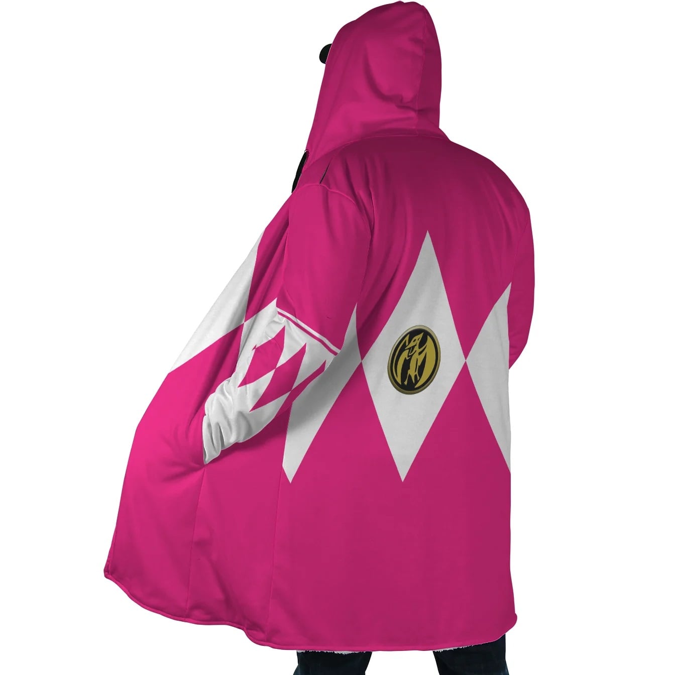 Mighty Morphin Pink Power Rangers Hooded Cloak Coat