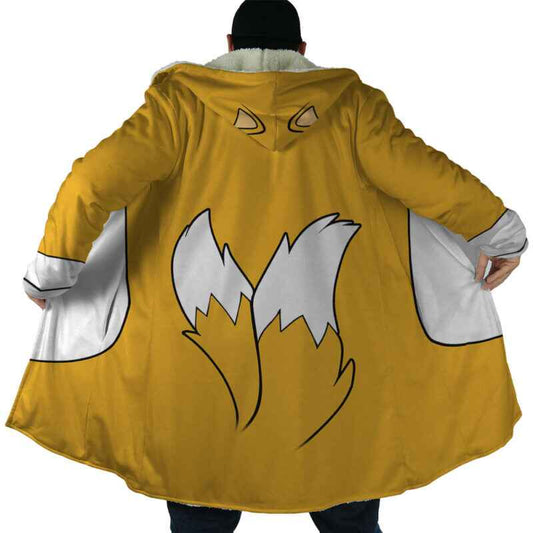Miles Tails Power Sonic The Hedgehog Hooded Cloak Coat