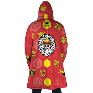 Straw Hat Pirates One Piece Jolly Roger Hooded Cloak Coat