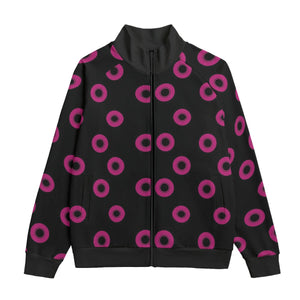 Meloe Beetles Pink Pattern Collar Up Jacket