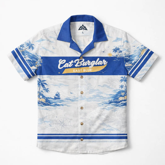 Nami One Piece East Blue Button up Hawaiian Shirt