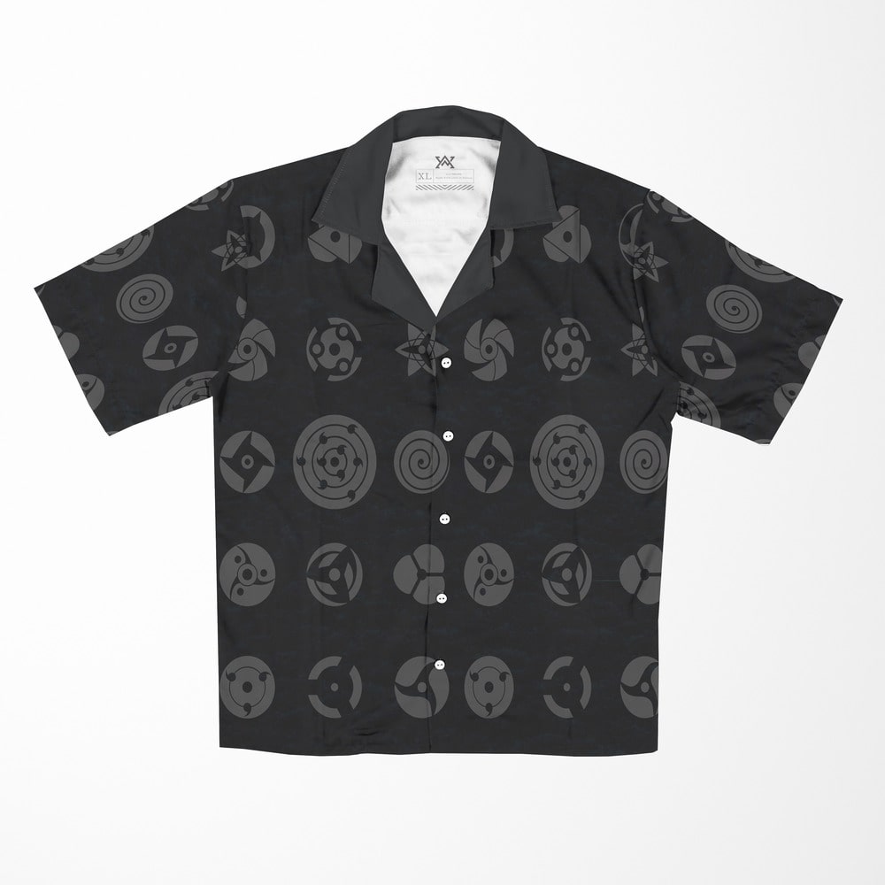 Naruto All Uchiha Eyes Button Up Hawaiian Shirt