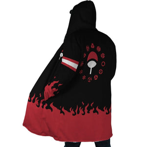 Itachi Uchiha Amaterasu Naruto Hooded Cloak Coat