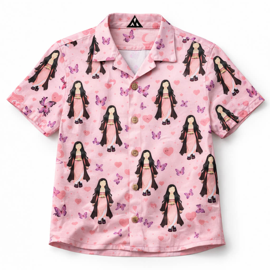 Nezuko Demon Slayer Button Up Shirt