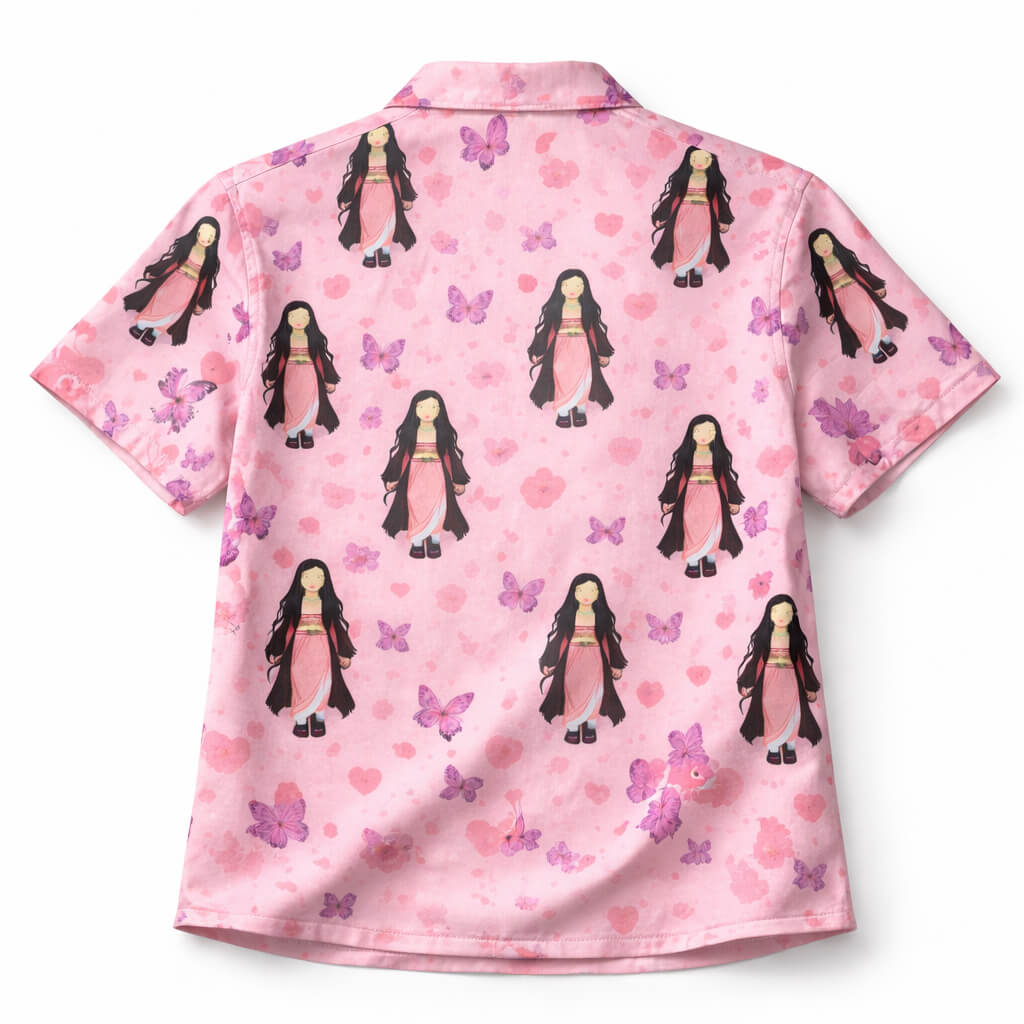 Nezuko Demon Slayer Button Up Shirt